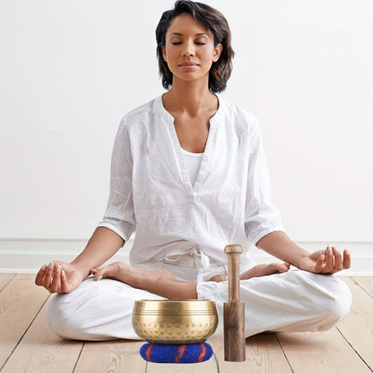 Handcrafted Nepali Singing Bowl Set with Mallet for Yoga and Meditation detail image - detail view 4