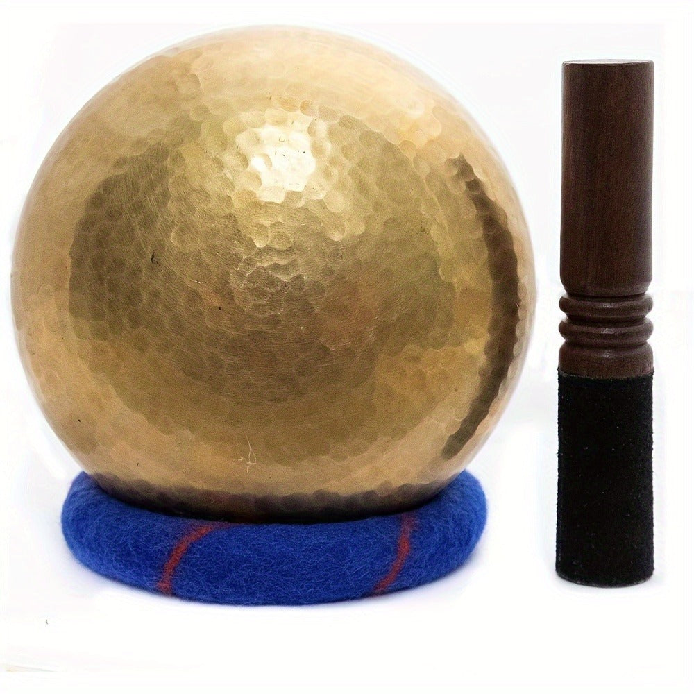 Handcrafted Nepali Singing Bowl Set with Mallet for Yoga and Meditation detail image - detail view 6