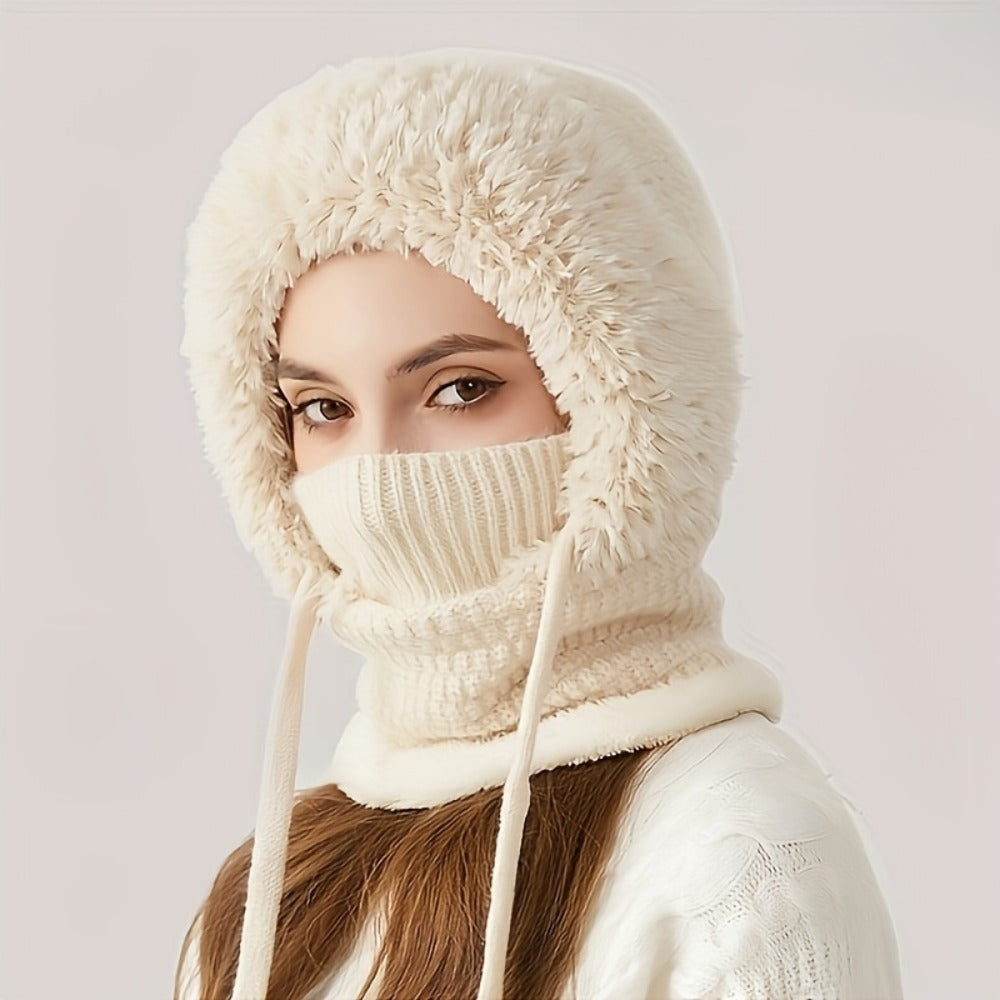 Hats & Beanies - Winter Beanie Hat for Women Plush Warm Fleece Lined Knit Cap Soft Cozy - product detail view 4