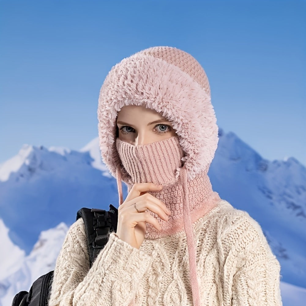 Hats & Beanies - Winter Beanie Hat for Women Plush Warm Fleece Lined Knit Cap Soft Cozy - product detail view 5