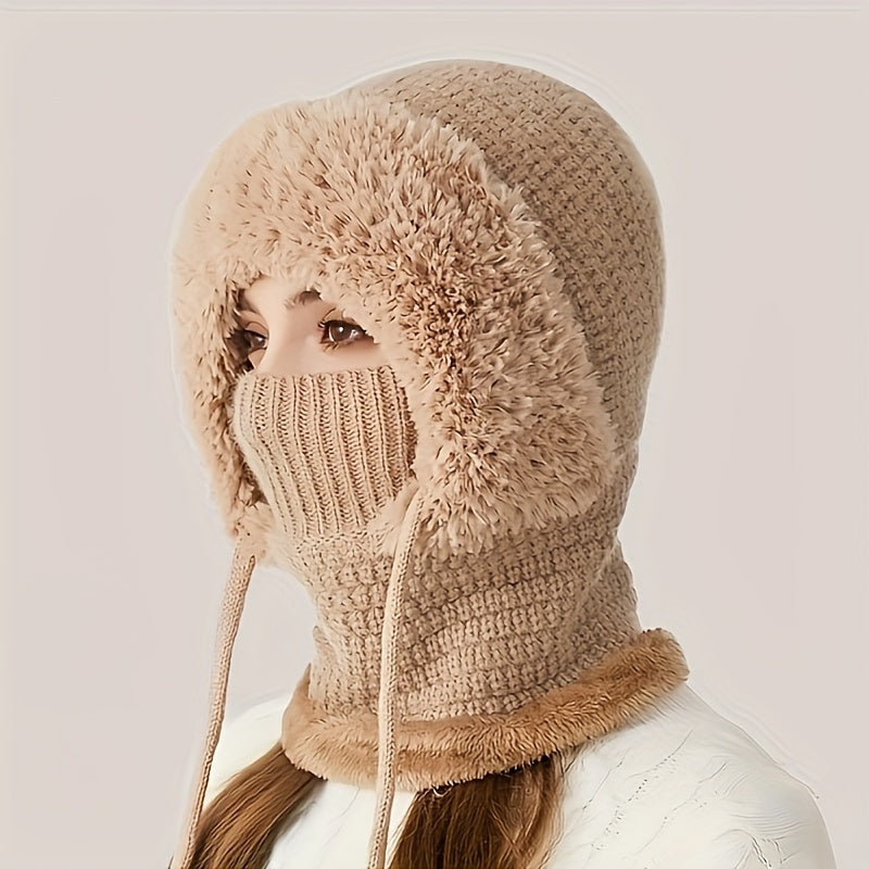 Hats & Beanies - Winter Beanie Hat for Women Plush Warm Fleece Lined Knit Cap Soft Cozy - product detail view 11