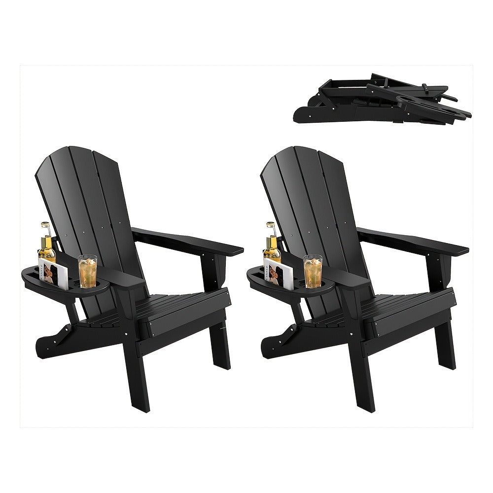 HDPE Adirondack Chair with Weather-Resistant Finish and Adjustable Backrest for Patio detail image