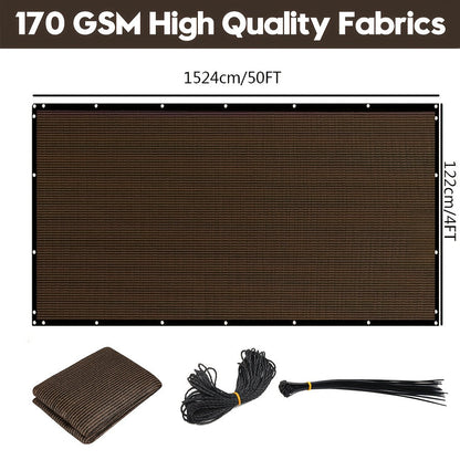 Privacy Screen shown in the 4'X50'(47.24x590.55inch)Brown option