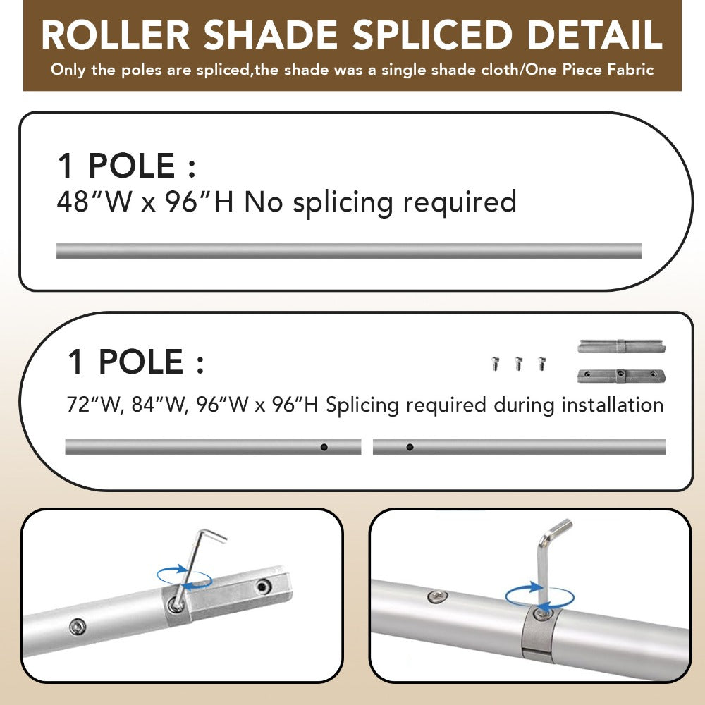 HDPE Outdoor Patio Roller Shade with UV Protection and Added Privacy detail image - detail view 7