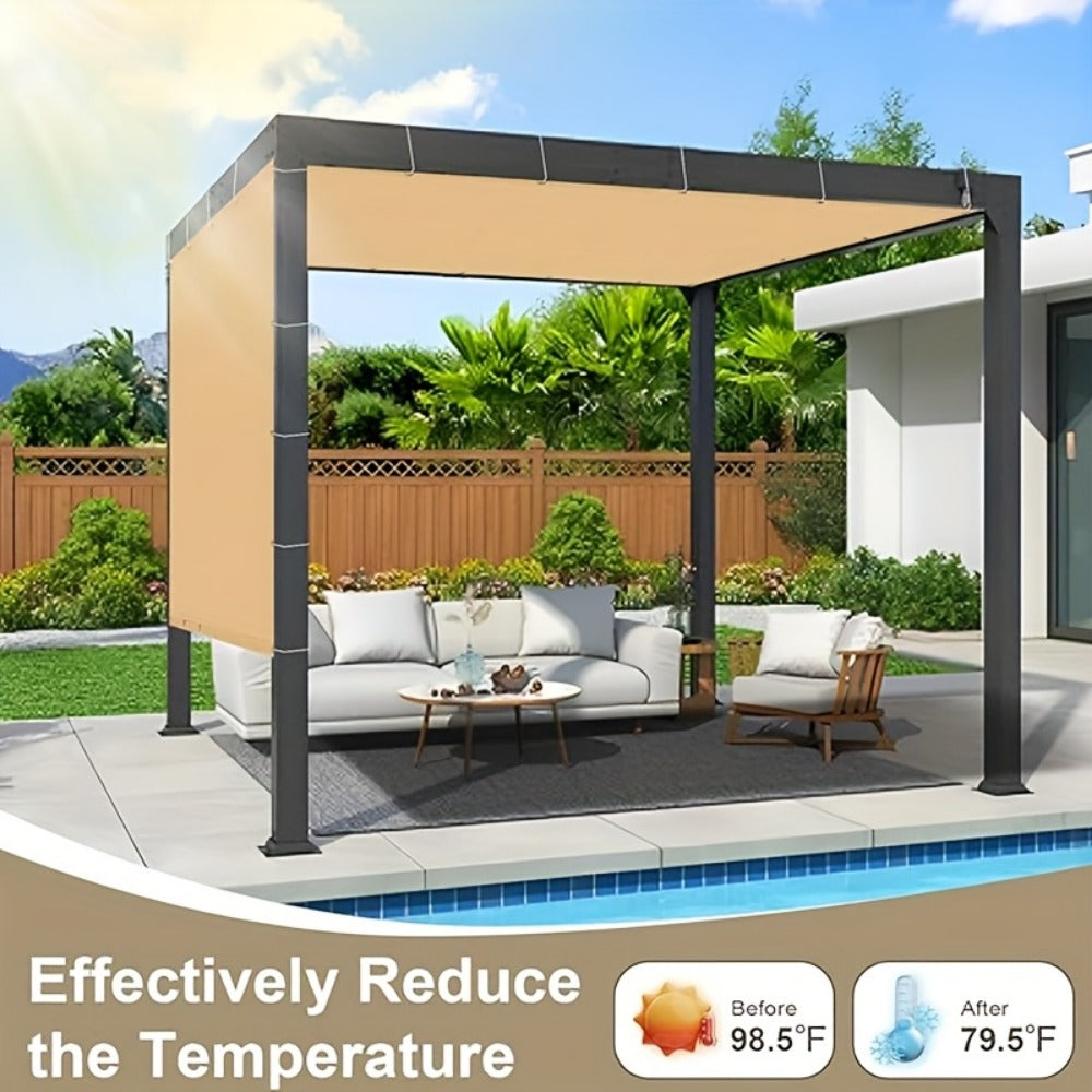 HDPE Outdoor Patio Roller Shade with UV Protection for Outdoor Shade and Protection detail image - detail view 16