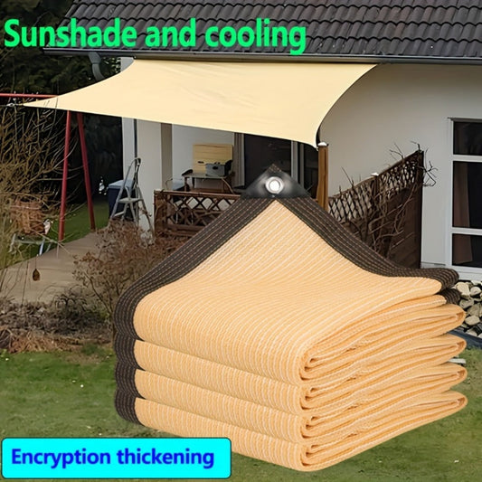 Shade Sail, Sun Net 90% UV Block HDPE Mesh Thickened Reinforced Outdoor Shade Cloth shown in the main product view