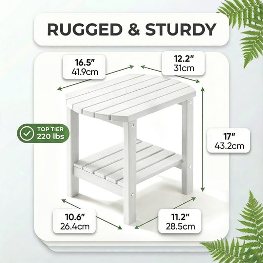 Outdoor Side Table shown in the Brown option