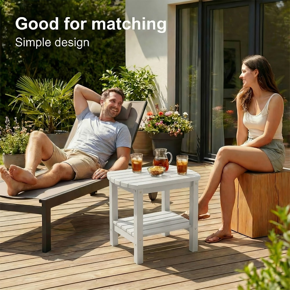 HDPE Outdoor Side Table with Weather-Resistant Finish for Outdoor Serving and Relaxation detail image - detail view 7