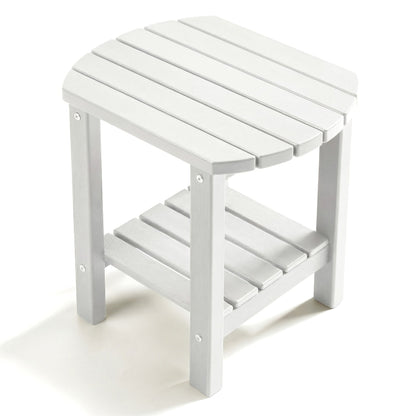 Outdoor Side Table shown in the White option