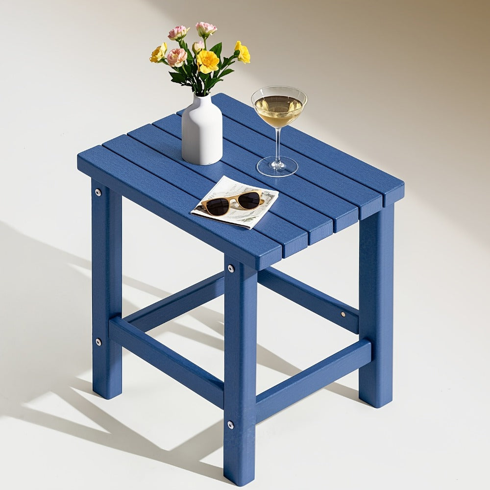 HDPE Outdoor Side Table with Weather-Resistant Finish and Multiple Color Options for Patio detail image - detail view 11