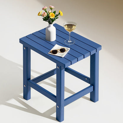 HDPE Outdoor Side Table with Weather-Resistant Finish and Multiple Color Options for Patio detail image - detail view 11