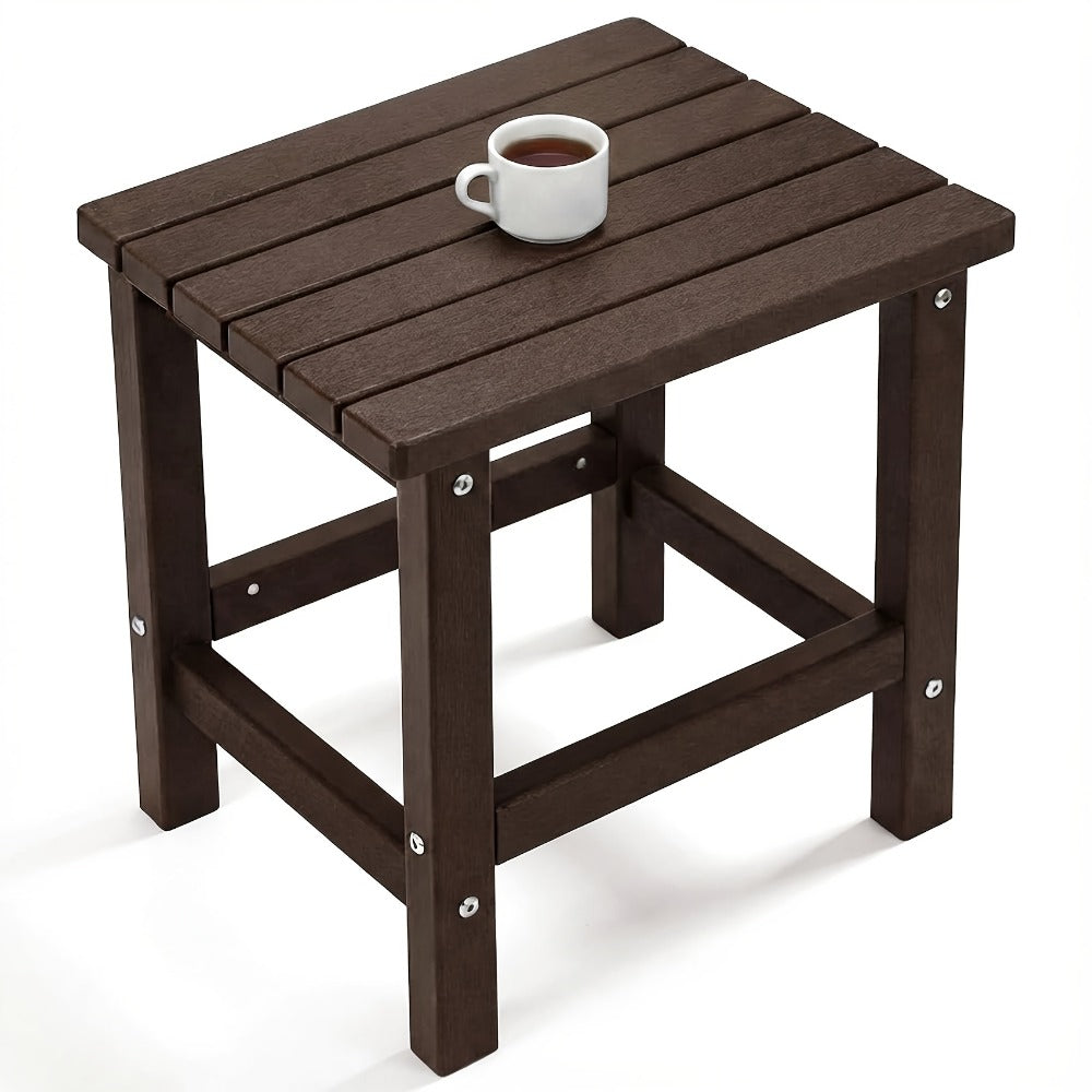 HDPE Outdoor Side Table with Weather-Resistant Finish and Multiple Color Options for Patio detail image - detail view 6