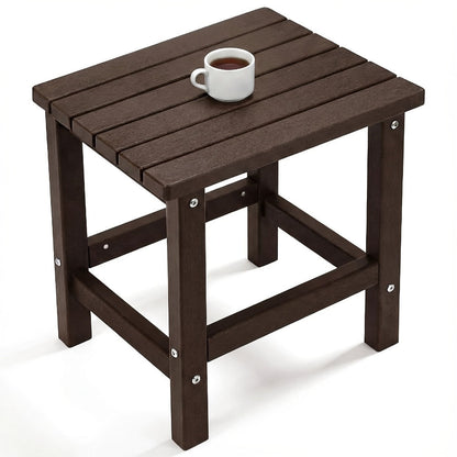 HDPE Outdoor Side Table with Weather-Resistant Finish and Multiple Color Options for Patio detail image - detail view 6