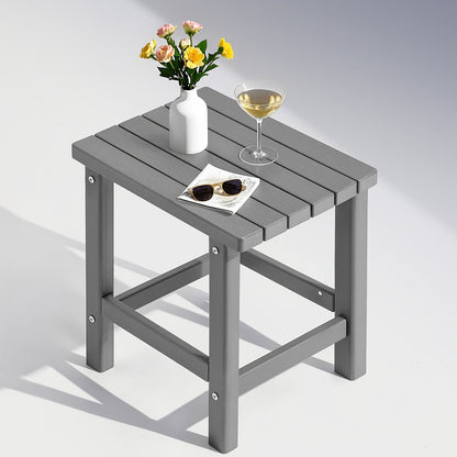Outdoor Side Table shown in the Grey option