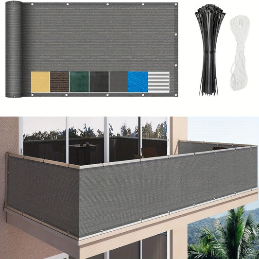 Privacy Screen Fence, Net 3x16ft HDPE Mesh Windproof Sun Shade 9 Colors Reinforced Corners shown in the main product view