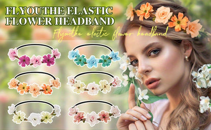 Headband for Women - Boho Floral Crown 12pcs - Adjustable Tiara Set for - Bohemian Bridal - product detail view 9