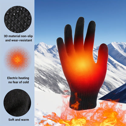 Heated Gloves - USB Electric Hand Warmers Full Finger Touchscreen Anti-Slip for Men Women - product detail view 4