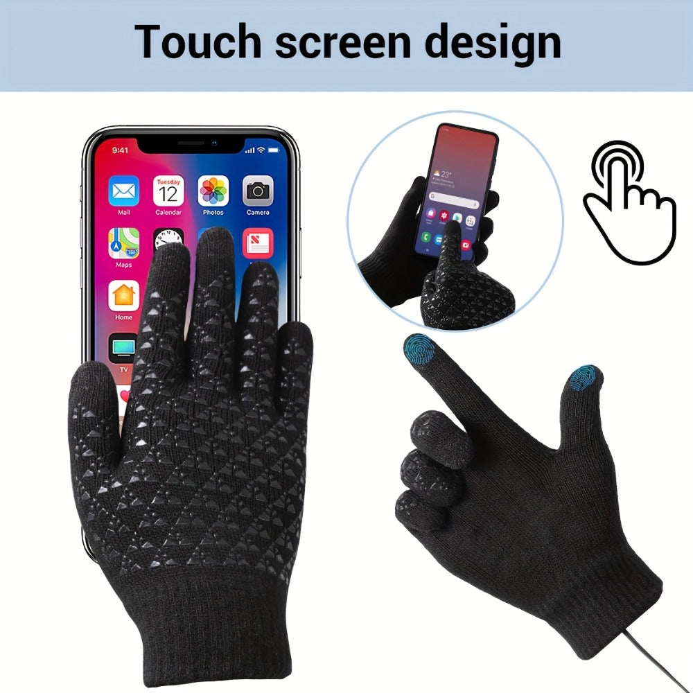Heated Gloves - USB Electric Hand Warmers Full Finger Touchscreen Anti-Slip for Men Women - product detail view 15