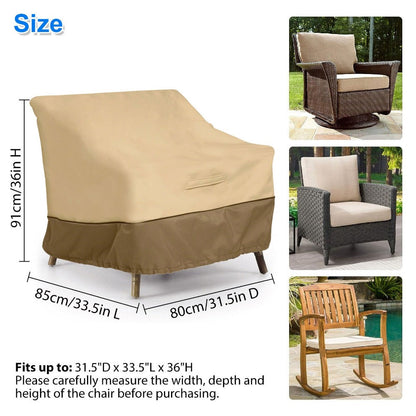 Heavy-Duty Fabric Patio Furniture Cover with Waterproof Protection and Dustproof Cover detail image