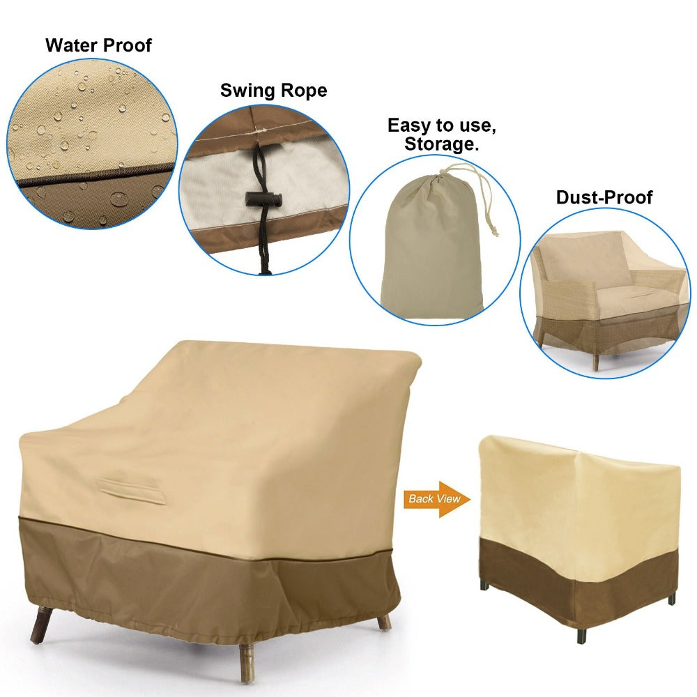 Heavy-Duty Fabric Patio Furniture Cover with Waterproof Protection and Dustproof Cover detail image - detail view 6