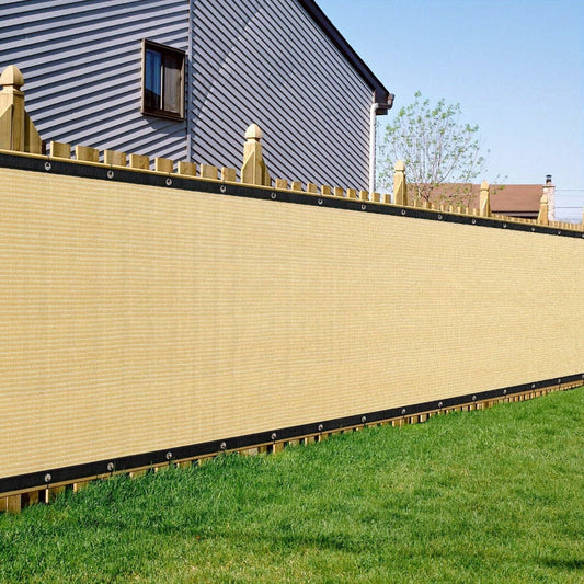 Privacy Screen Fence, 6x50ft 150 GSM 90% Blockage Heavy Duty HDPE Windscreen with Zip Ties shown in the main product view