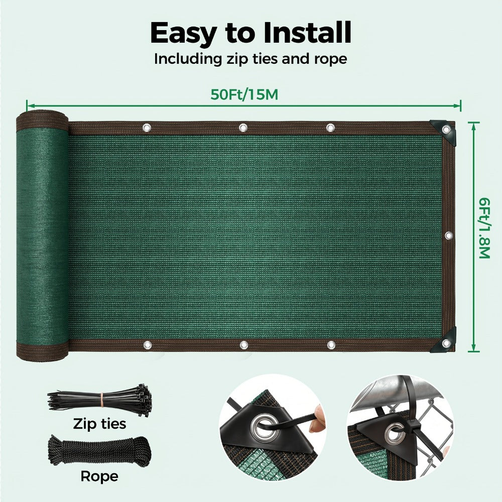 Heavy-Duty HDPE Privacy Screen with Added Privacy and Multiple Color Options detail image - detail view 4