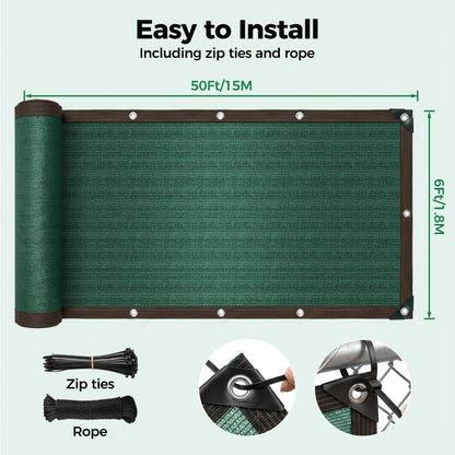 Heavy-Duty HDPE Privacy Screen with Added Privacy and Multiple Color Options detail image - detail view 4