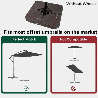 Heavy-Duty HDPE Umbrella Base with Rolling Wheels for Outdoor Shade and Protection detail image - detail view 12