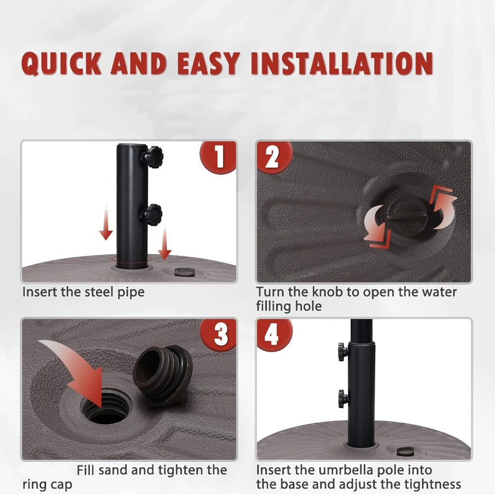 Heavy-Duty HDPE Umbrella Base with Rolling Wheels for Outdoor Shade and Protection detail image - detail view 17