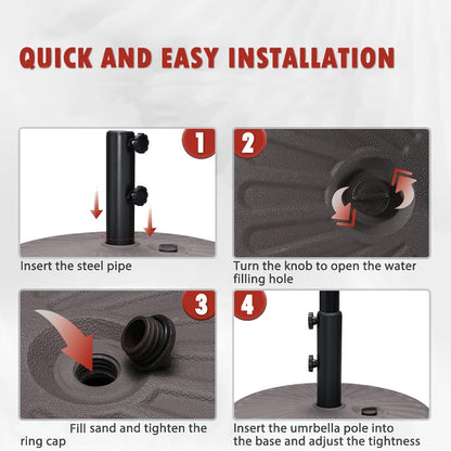 Heavy-Duty HDPE Umbrella Base with Rolling Wheels for Outdoor Shade and Protection detail image - detail view 17