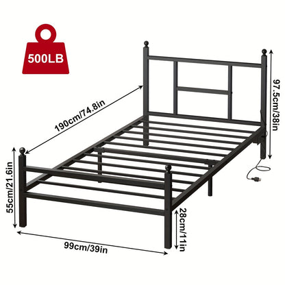 Bed Frame shown in the Black option