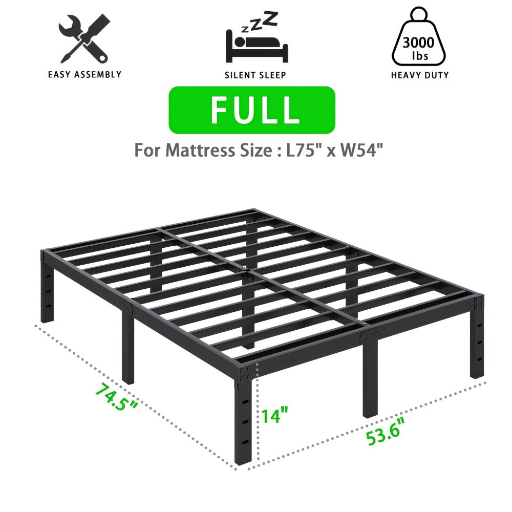 Heavy-Duty Metal Bed Frame with No Box Spring Needed for Bedroom detail image - detail view 7