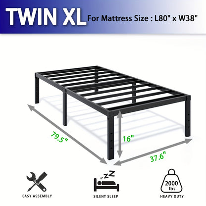 Bed Frame shown in the TWIN XL, 16inch option
