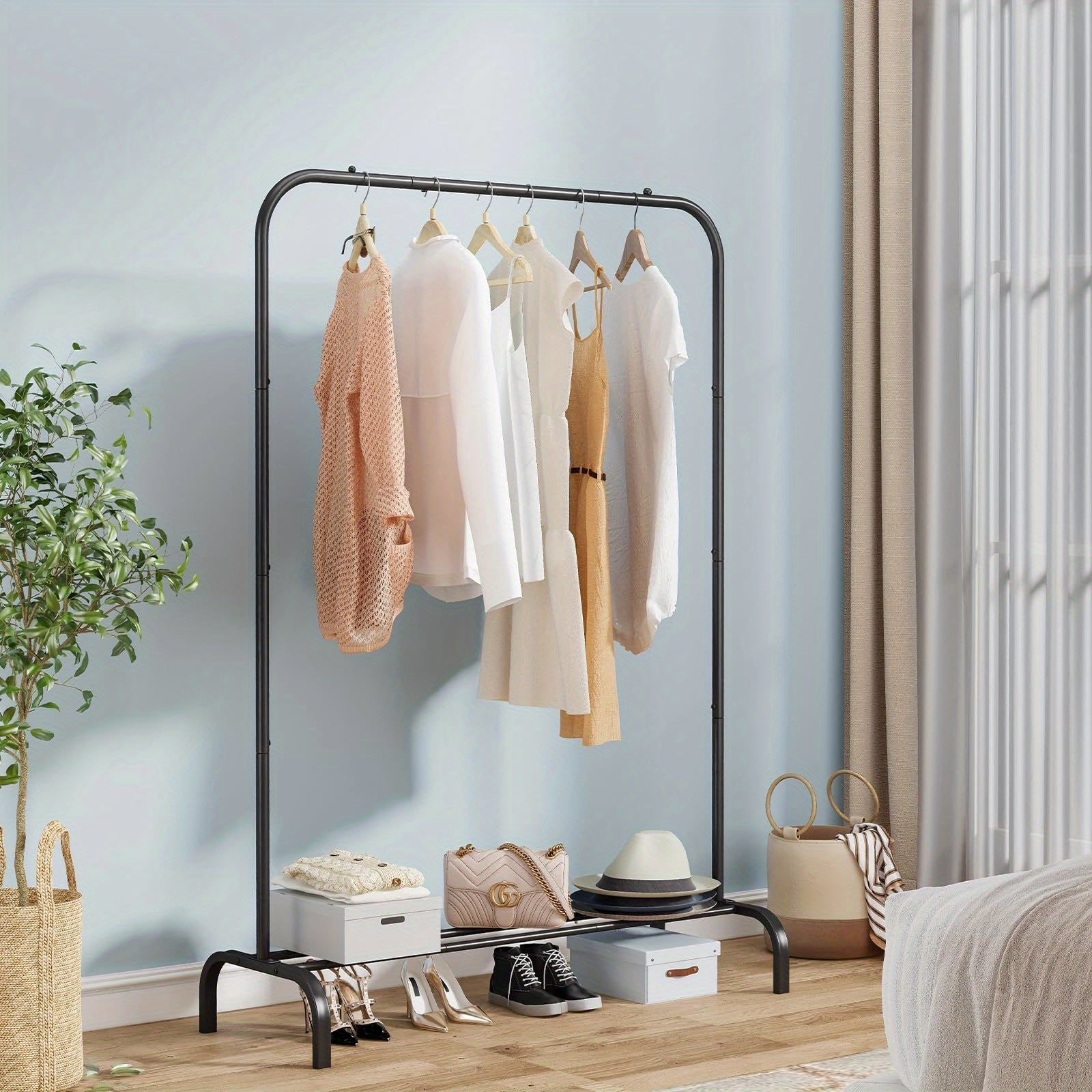 Clothes Rack shown in the Black option