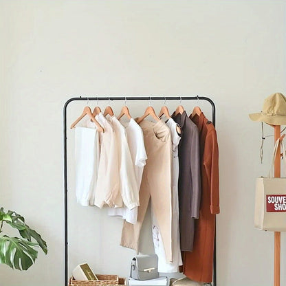 Heavy-Duty Metal Clothes Rack with Rolling Wheels and Large-Capacity Storage detail image - detail view 13