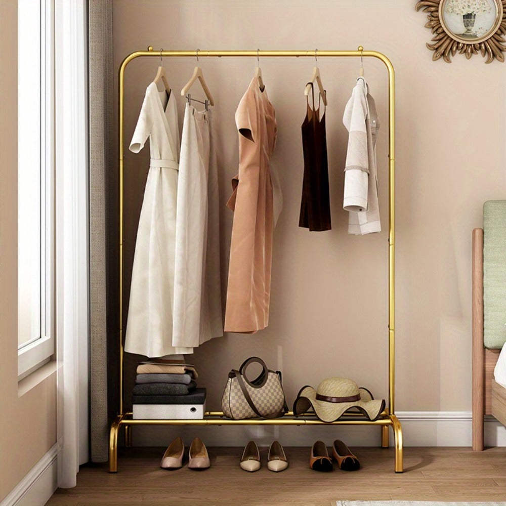 Heavy-Duty Metal Clothes Rack with Rolling Wheels and Large-Capacity Storage detail image - detail view 14