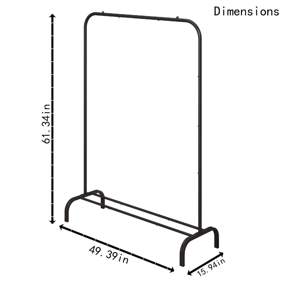 Heavy-Duty Metal Clothes Rack with Rolling Wheels and Large-Capacity Storage detail image - detail view 4