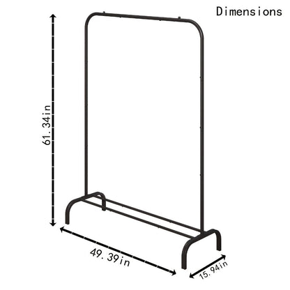 Heavy-Duty Metal Clothes Rack with Rolling Wheels and Large-Capacity Storage detail image - detail view 4