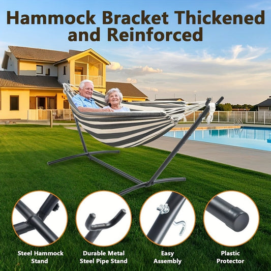 Heavy-Duty Metal Hammock Stand for Comfortable Outdoor Seating detail image