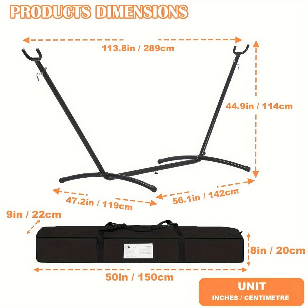 Heavy-Duty Metal Hammock Stand with Multiple Color Options for Patio detail image