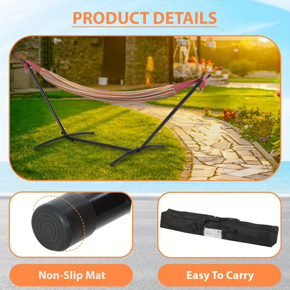 Heavy-Duty Metal Hammock Stand with Multiple Color Options for Patio detail image - detail view 5