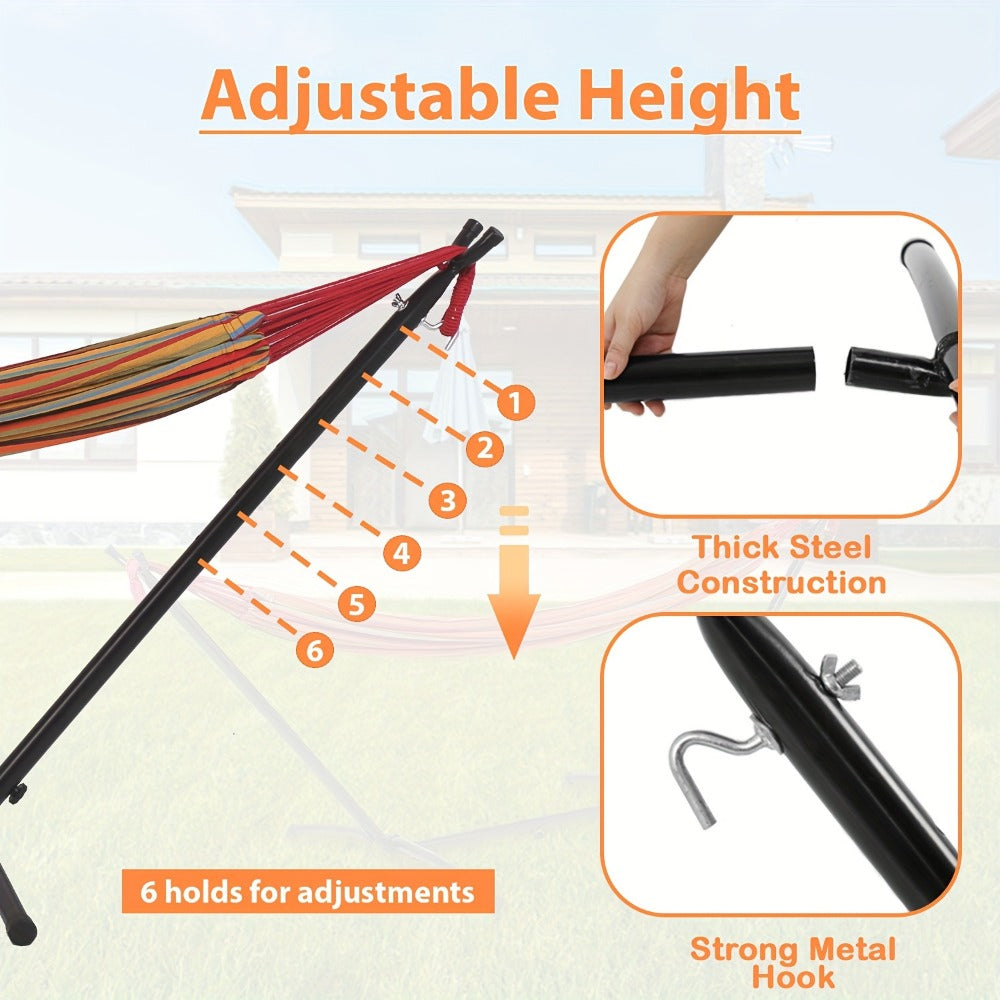 Heavy-Duty Metal Hammock Stand with Multiple Color Options for Patio detail image - detail view 7