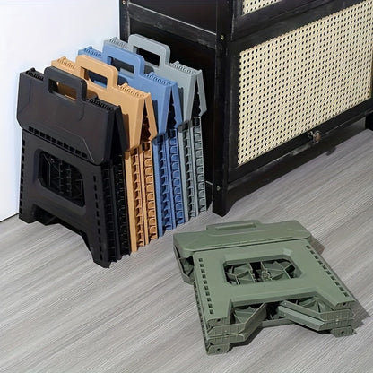 Heavy-Duty Plastic Folding Stool with Carry Handle and Tool-Free Assembly detail image - detail view 10