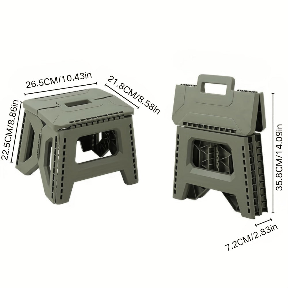 Heavy-Duty Plastic Folding Stool with Carry Handle and Tool-Free Assembly detail image - detail view 11