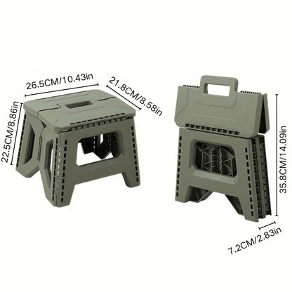 Heavy-Duty Plastic Folding Stool with Carry Handle and Tool-Free Assembly detail image - detail view 11