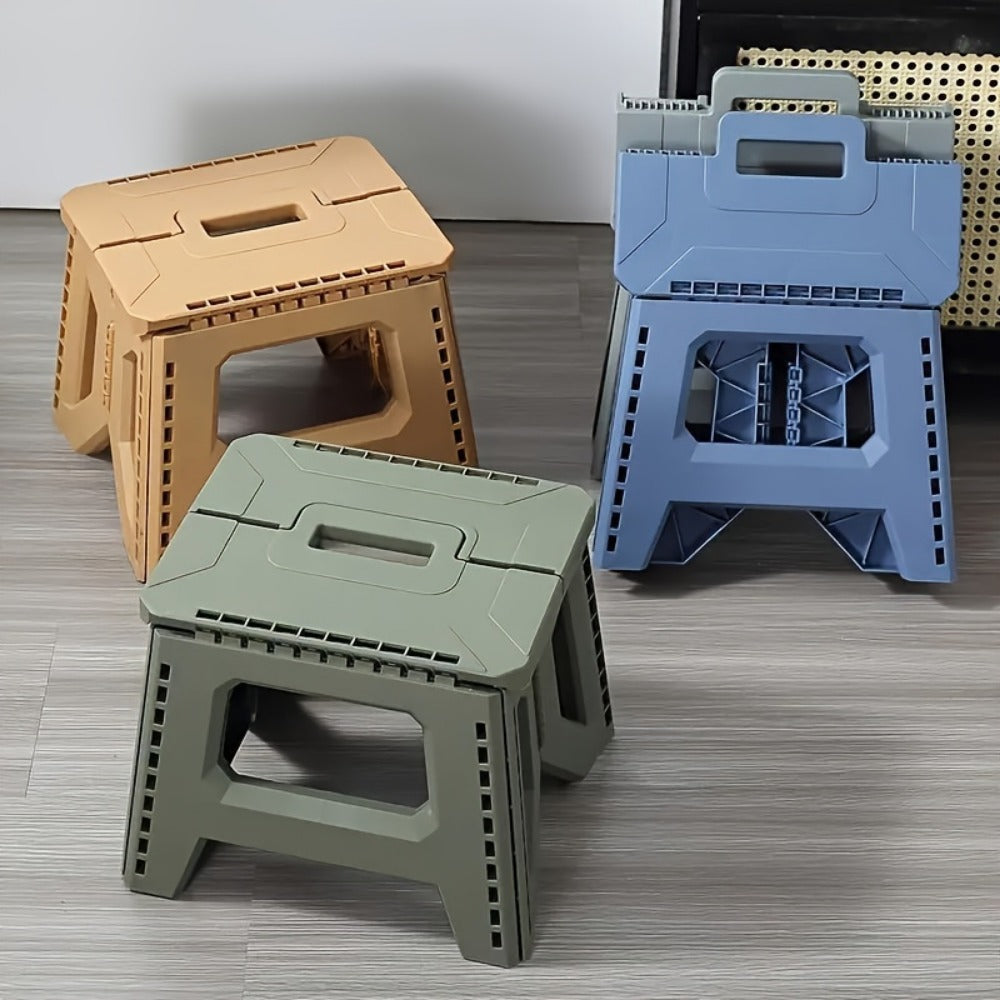 Heavy-Duty Plastic Folding Stool with Carry Handle and Tool-Free Assembly detail image - detail view 13