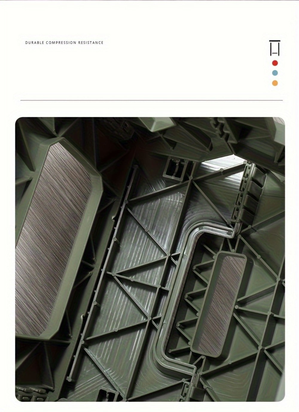 Heavy-Duty Plastic Folding Stool with Carry Handle and Tool-Free Assembly detail image - detail view 16