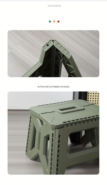 Heavy-Duty Plastic Folding Stool with Carry Handle and Tool-Free Assembly detail image - detail view 18