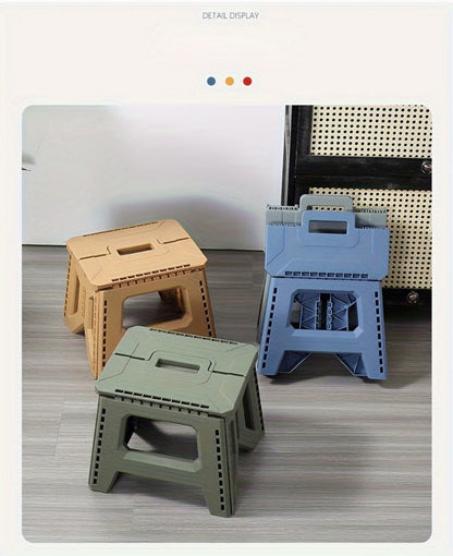 Heavy-Duty Plastic Folding Stool with Carry Handle and Tool-Free Assembly detail image - detail view 19