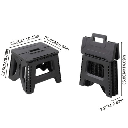 Heavy-Duty Plastic Folding Stool with Carry Handle and Tool-Free Assembly detail image - detail view 3